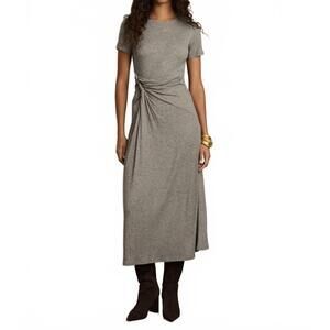 NEW REISS hadley jersey midi dress in grey